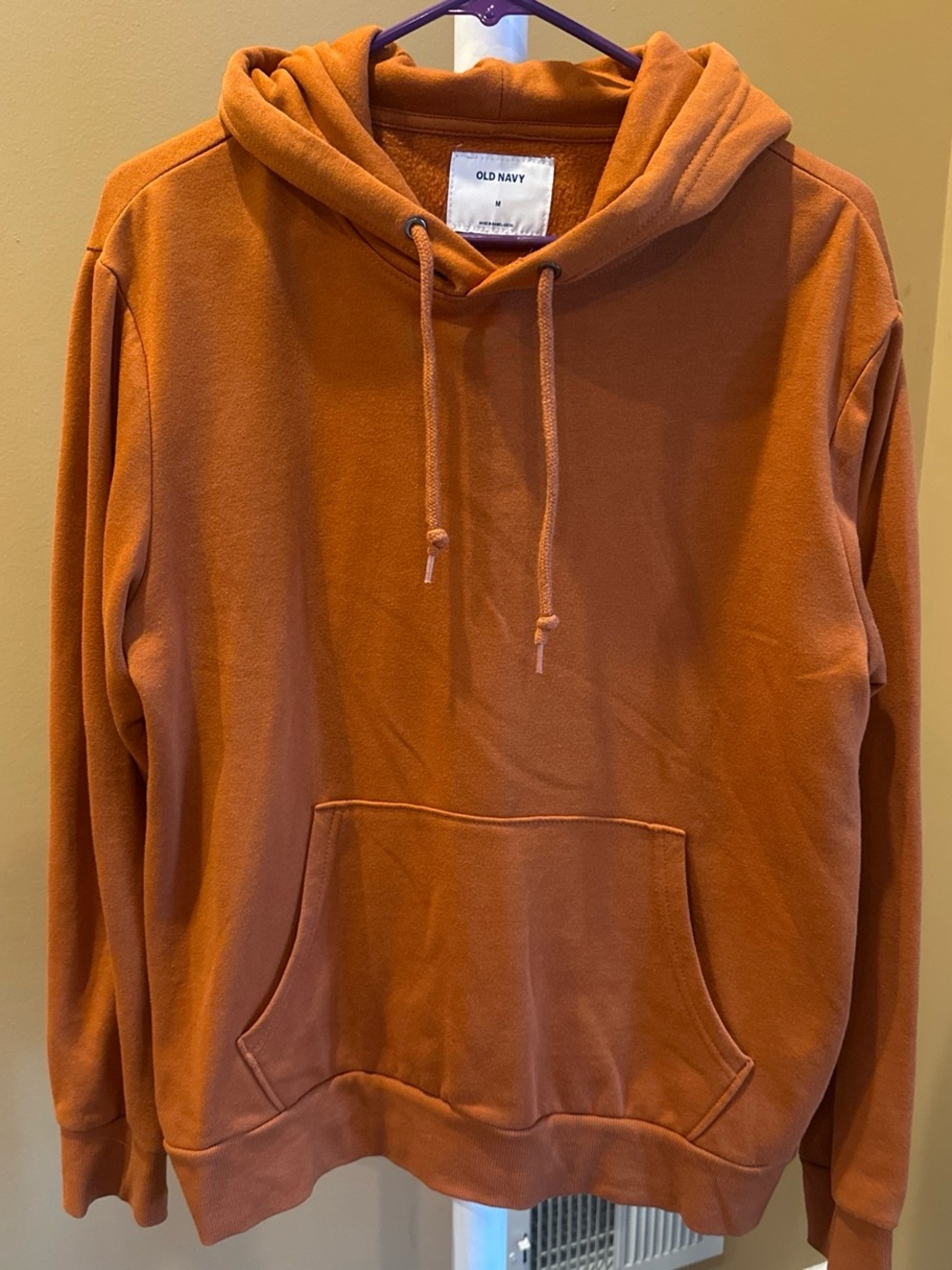 Old Navy Men's Hooded Pullover Sweatshirt - Rust